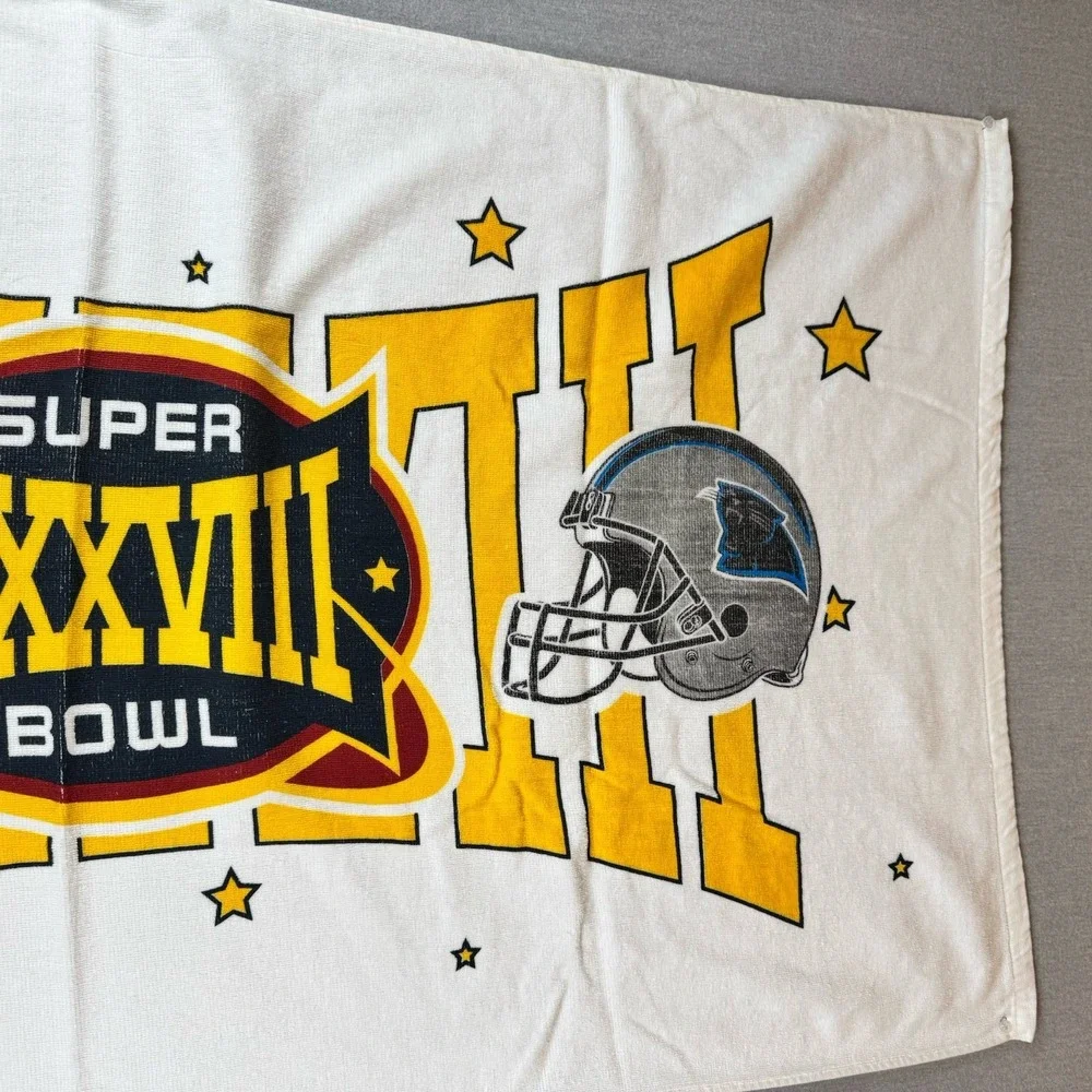 MBNA NFL Super Bowl XXXVI Promo Towel Credit Card Issuer Patriots vs. Panthers